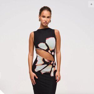 NWOT MURCI SLASH DETAIL MAXI DRESS